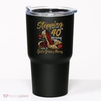 High Heels Stepping Into My 40th Birthday 40 And Fabulous Tumbler thumb 0