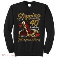 High Heels Stepping Into My 40th Birthday 40 And Fabulous Tall Sweatshirt thumb 0