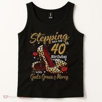 High Heels Stepping Into My 40th Birthday 40 And Fabulous Tank Top thumb 2