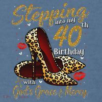 High Heels Stepping Into My 40th Birthday 40 And Fabulous Comfort Colors Garment-Dyed Hooded Sweatshirt thumb 2