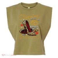 High Heels Stepping Into My 40th Birthday 40 And Fabulous Garment-Dyed Women's Muscle Tee thumb 0