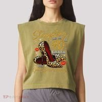 High Heels Stepping Into My 40th Birthday 40 And Fabulous Garment-Dyed Women's Muscle Tee thumb 2