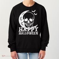 Happy Halloween Skull Moon Spooky Women's Sweatshirt thumb 0