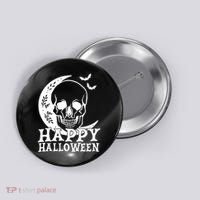 Happy Halloween Skull Moon Spooky Button thumb 0