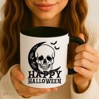 Happy Halloween Skull Moon Spooky Coffee Mug thumb 3