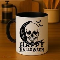 Happy Halloween Skull Moon Spooky Coffee Mug thumb 4
