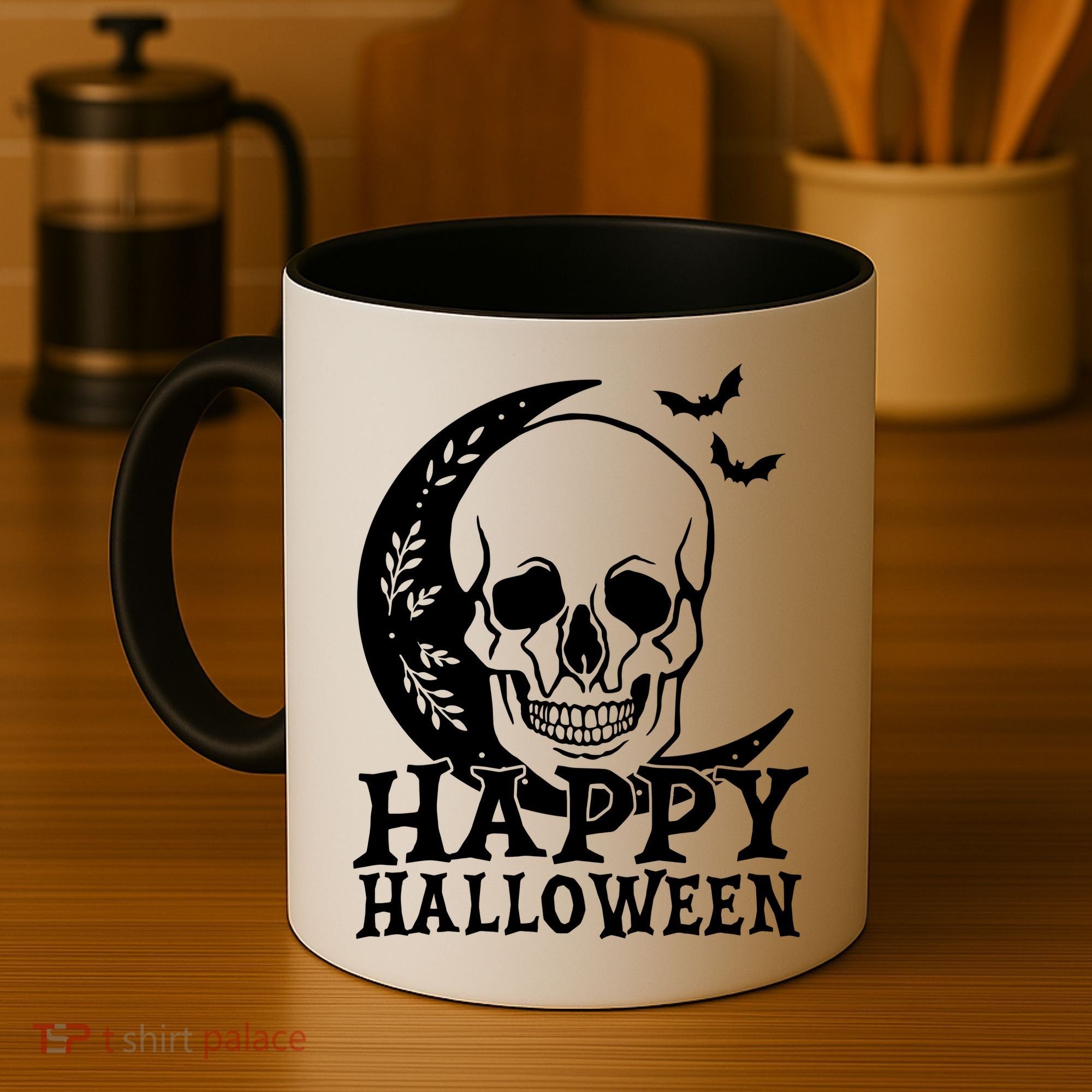 Happy Halloween Skull Moon Spooky Coffee Mug