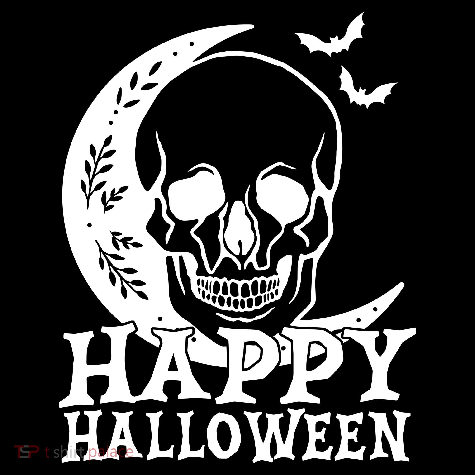 Happy Halloween Skull Moon Spooky Ornament