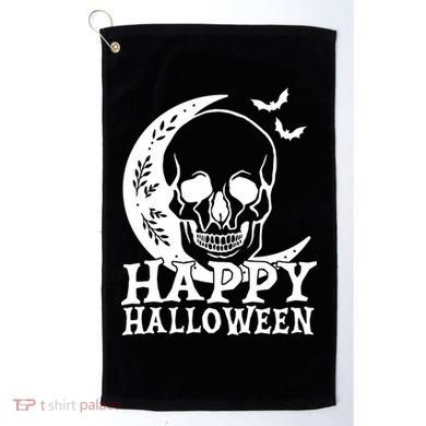 Happy Halloween Skull Moon Spooky Golf Towel