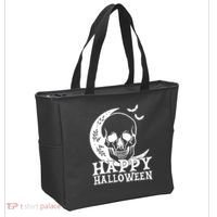 Happy Halloween Skull Moon Spooky Tote Bag thumb 2