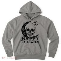Happy Halloween Skull Moon Spooky Hoodie thumb 0