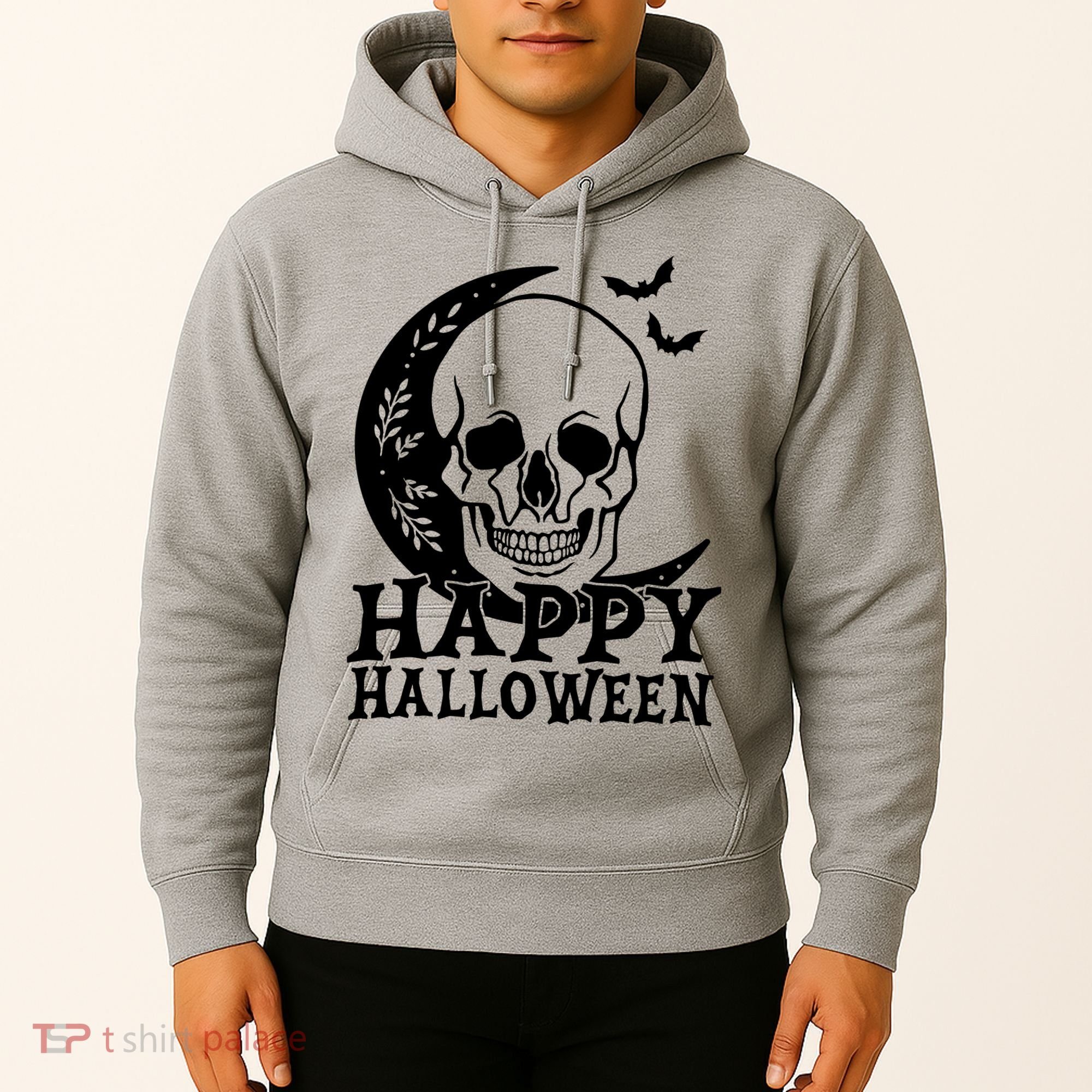 Happy Halloween Skull Moon Spooky Hoodie