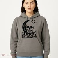 Happy Halloween Skull Moon Spooky Hoodie thumb 5