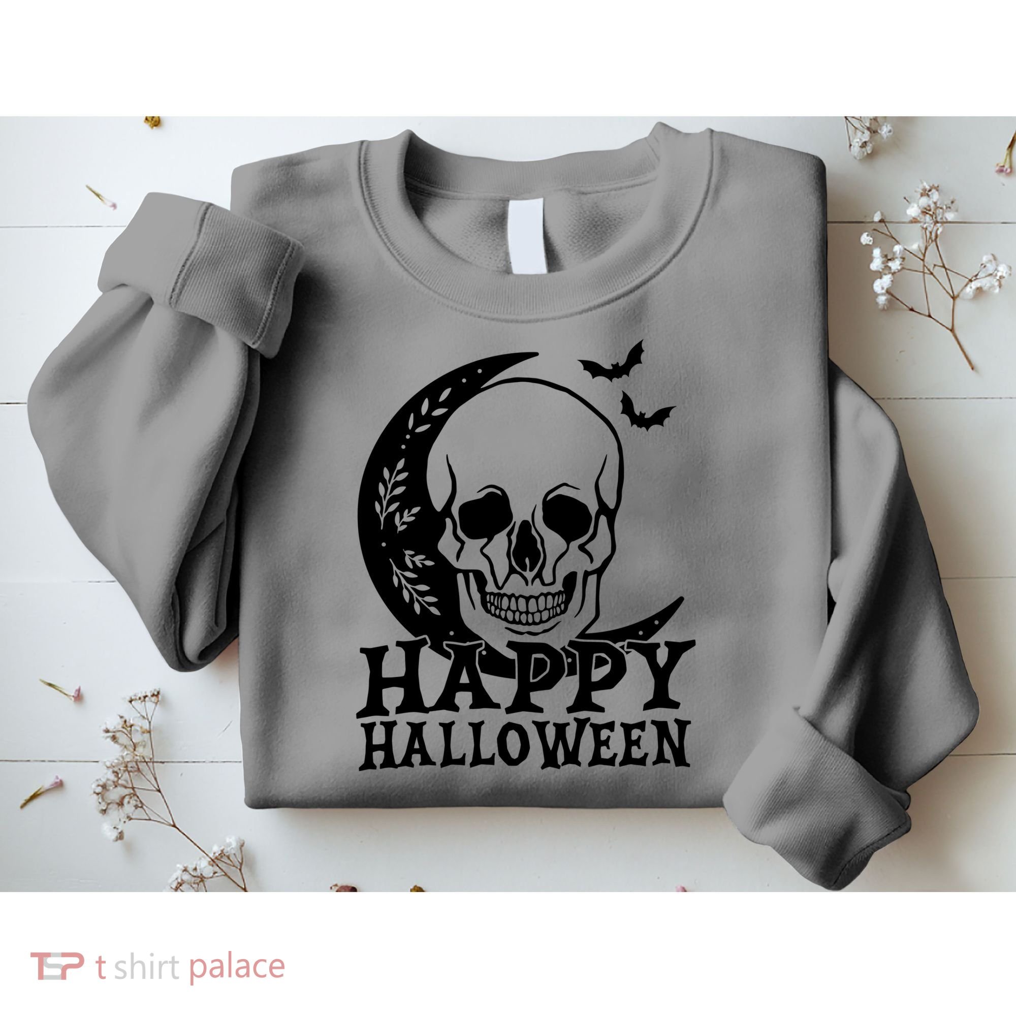Happy Halloween Skull Moon Spooky Sweatshirt