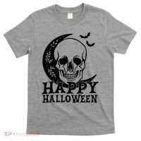 Happy Halloween Skull Moon Spooky T-Shirt thumb 0