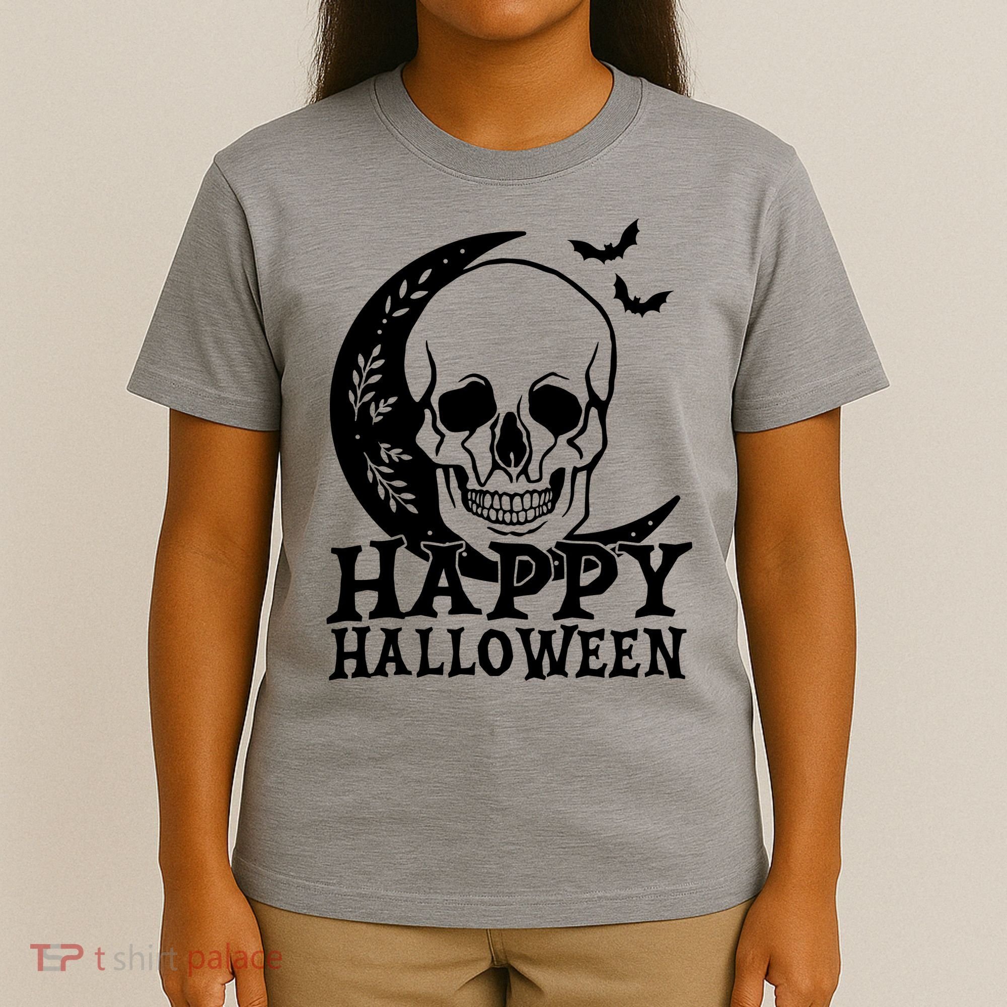 Happy Halloween Skull Moon Spooky T-Shirt