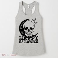 Happy Halloween Skull Moon Spooky Women's Tank Top thumb 0