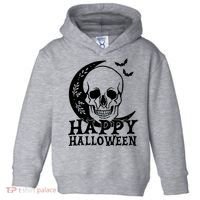 Happy Halloween Skull Moon Spooky Toddler Hoodie thumb 0