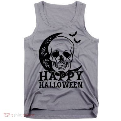 Happy Halloween Skull Moon Spooky Tank Top