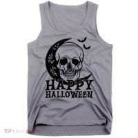 Happy Halloween Skull Moon Spooky Tank Top thumb 0