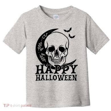 Happy Halloween Skull Moon Spooky Toddler T-Shirt