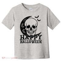 Happy Halloween Skull Moon Spooky Toddler T-Shirt thumb 0