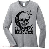 Happy Halloween Skull Moon Spooky Women's Long Sleeve Shirt thumb 0