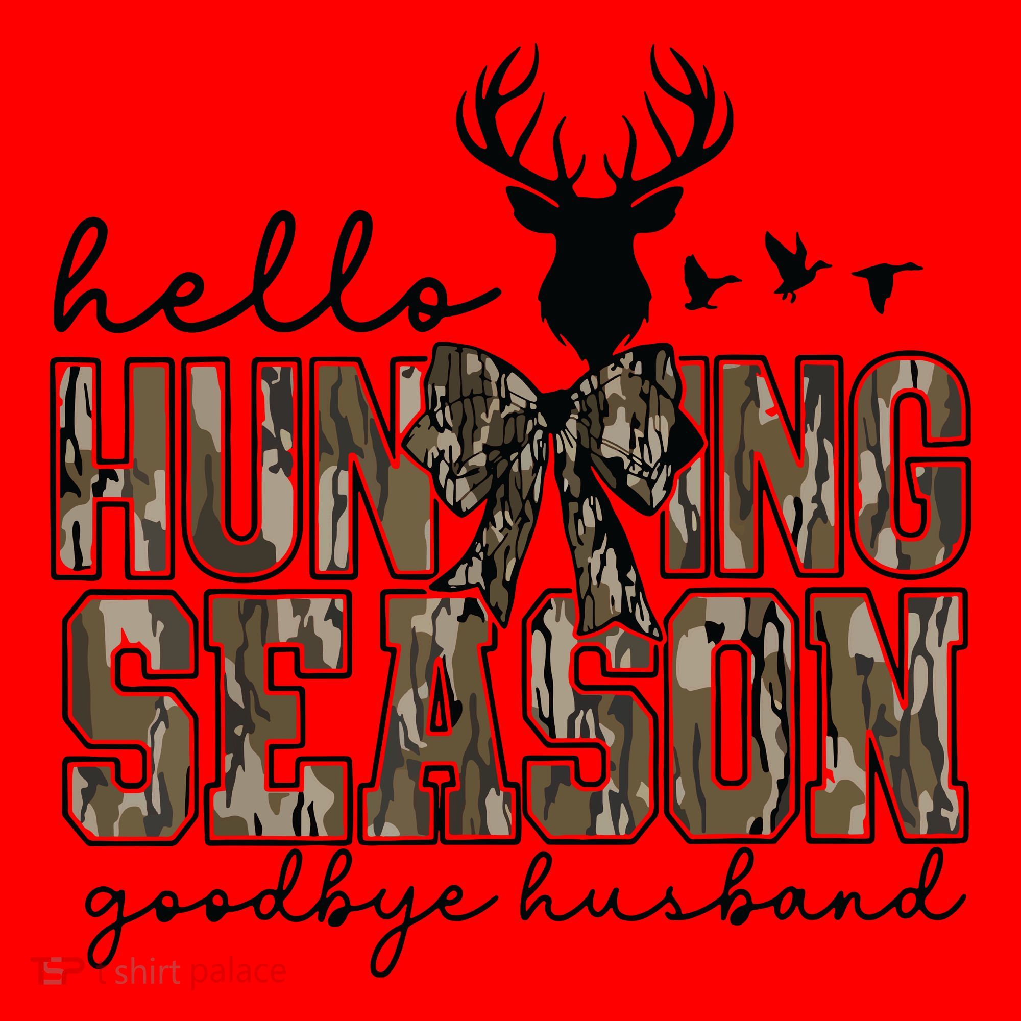 Hello Hunting Season Goodbye Husband Deer Girl Women Santa Hat