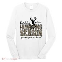 Hello Hunting Season Goodbye Husband Deer Girl Women Long Sleeve Shirt thumb 0