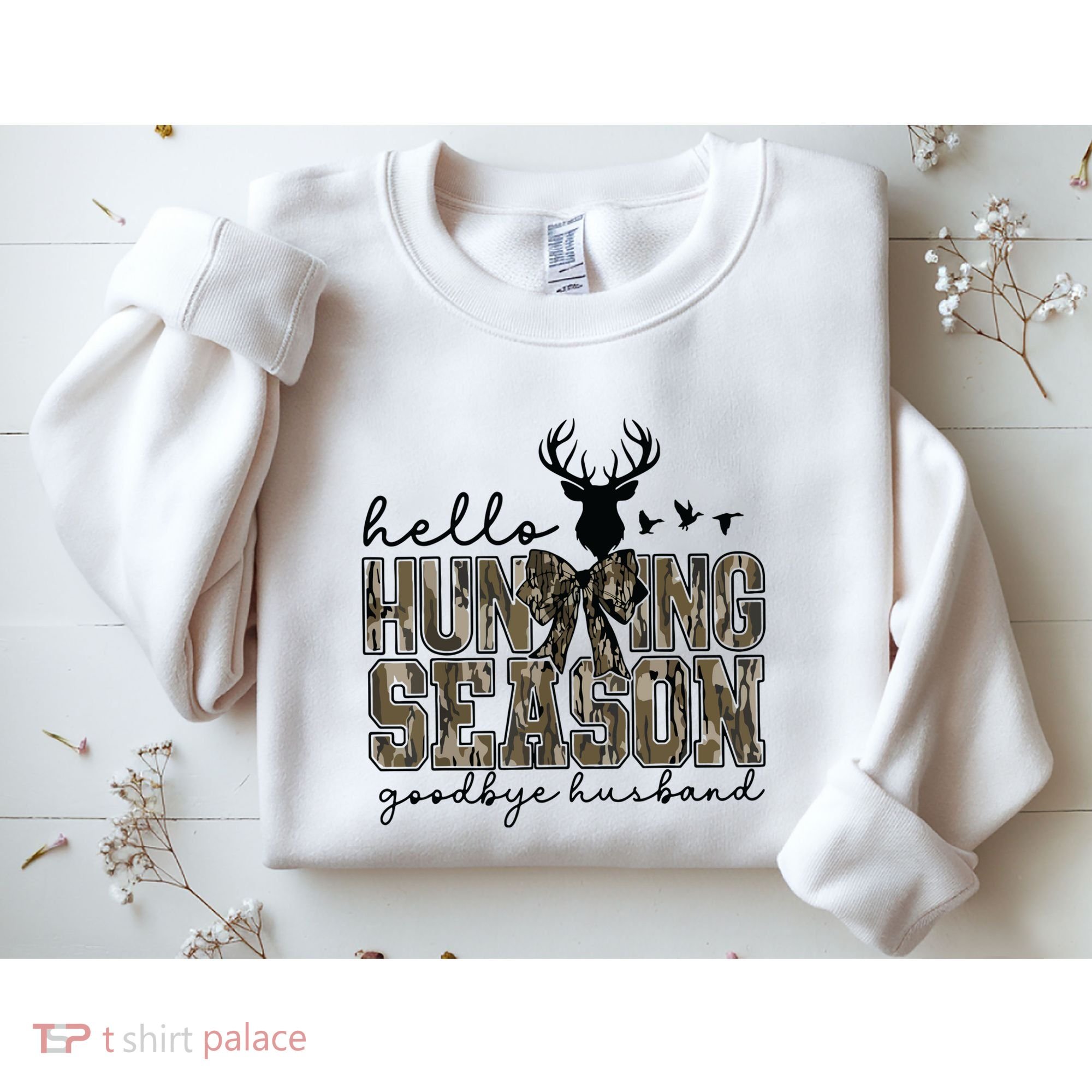 Hello Hunting Season Goodbye Husband Deer Girl Women Sweatshirt