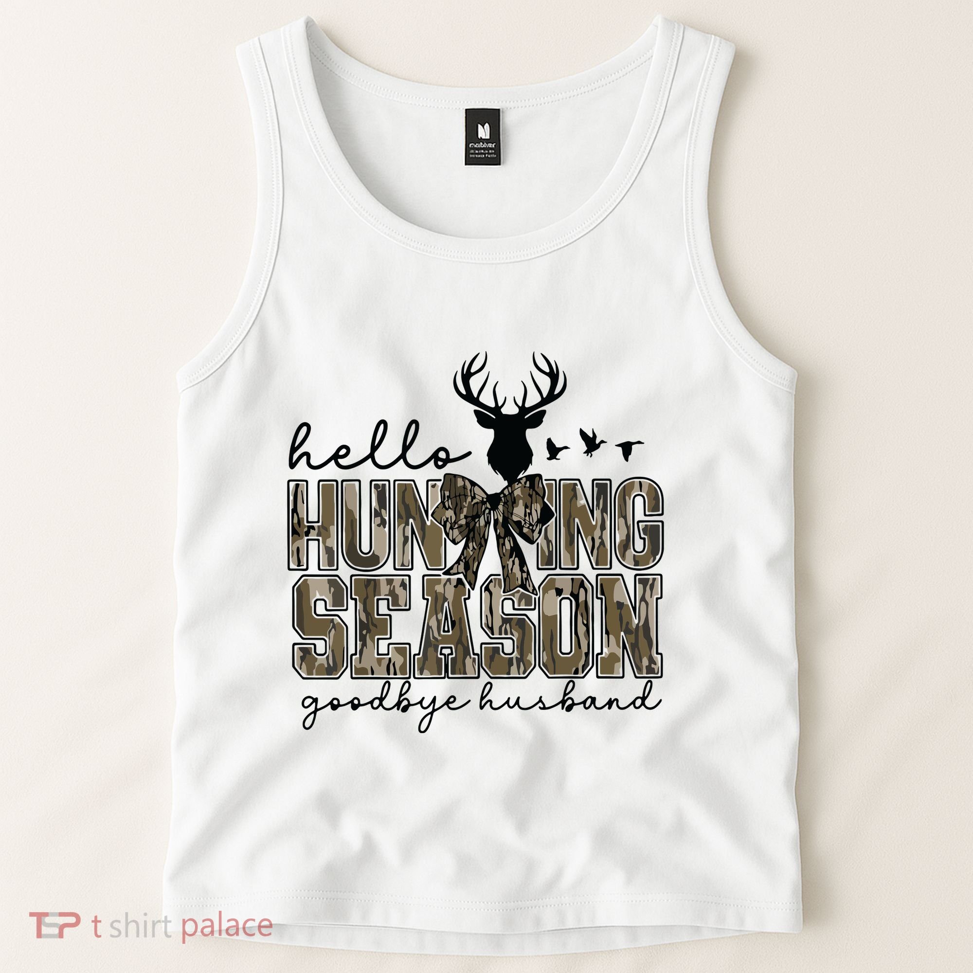 Hello Hunting Season Goodbye Husband Deer Girl Women Tank Top
