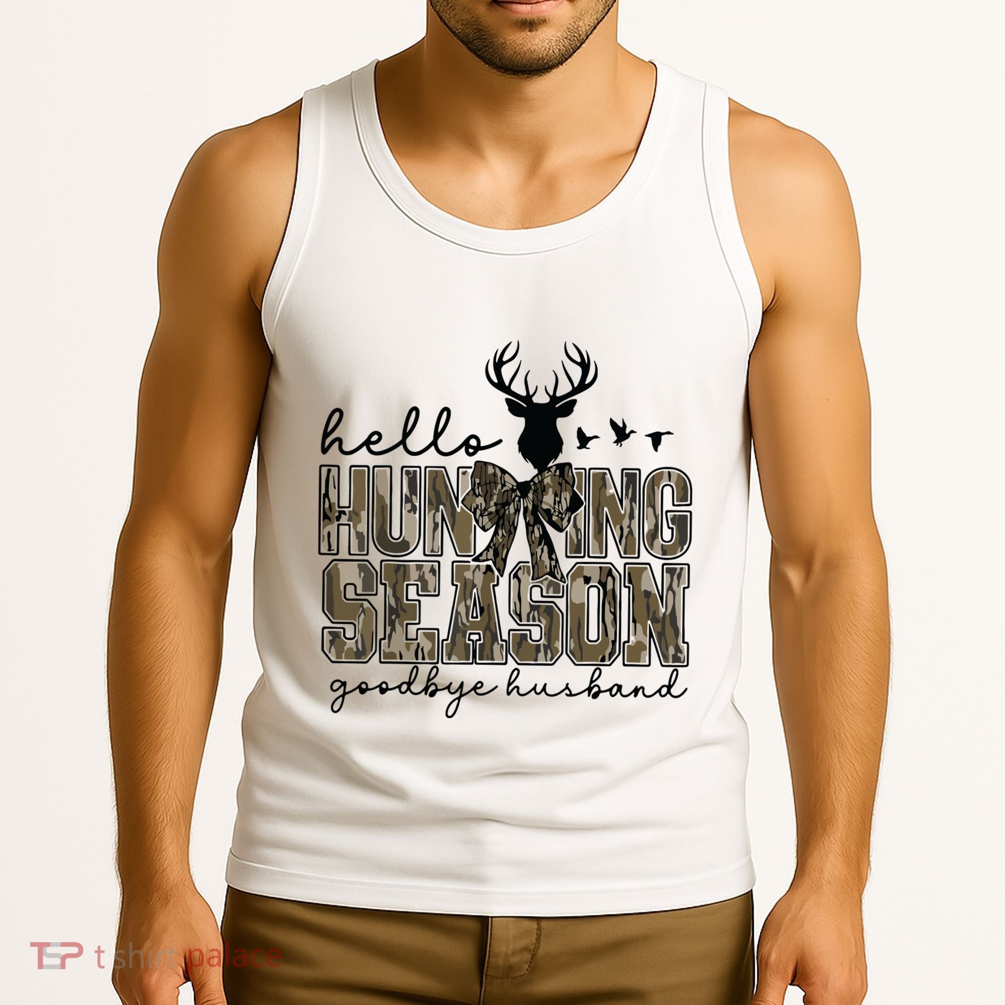 Hello Hunting Season Goodbye Husband Deer Girl Women Tank Top