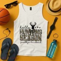 Hello Hunting Season Goodbye Husband Deer Girl Women Tank Top thumb 4