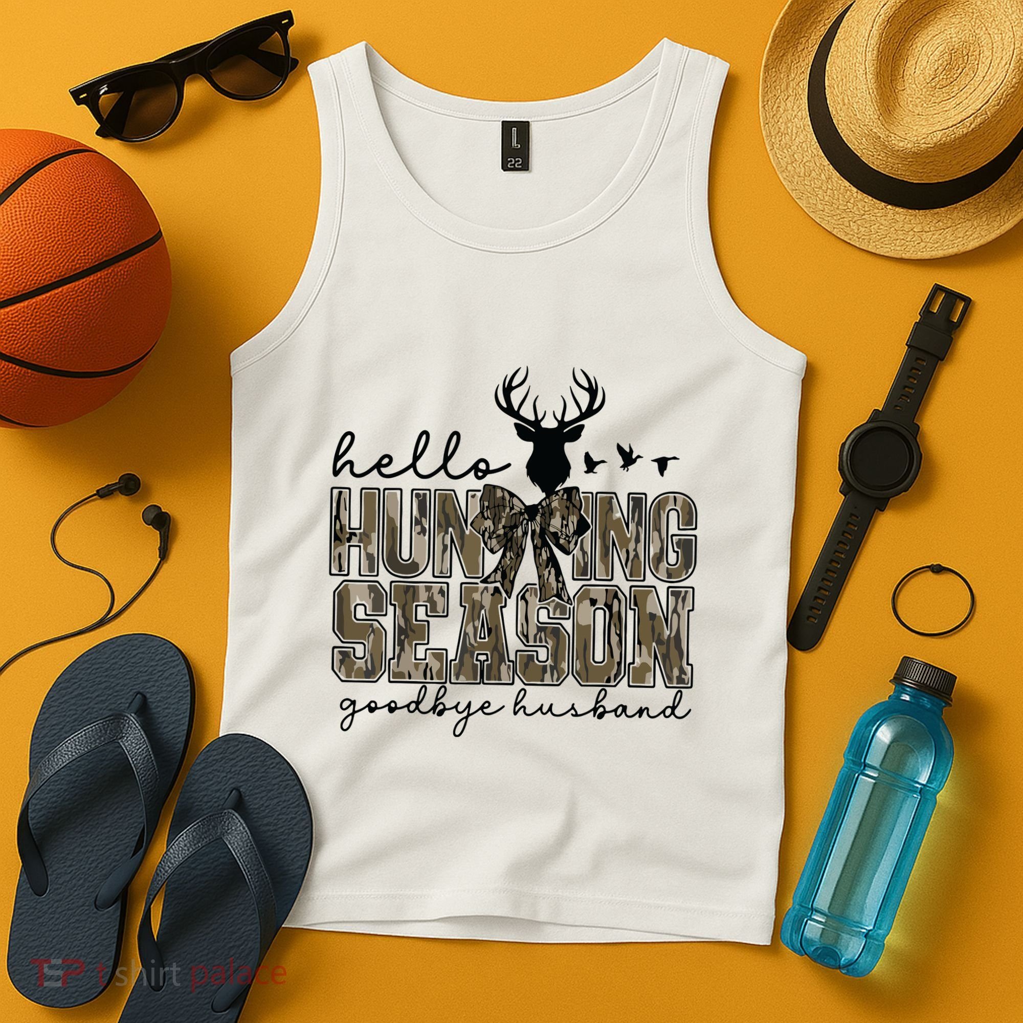 Hello Hunting Season Goodbye Husband Deer Girl Women Tank Top
