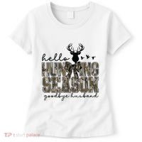 Hello Hunting Season Goodbye Husband Deer Girl Women Women's T-Shirt thumb 0
