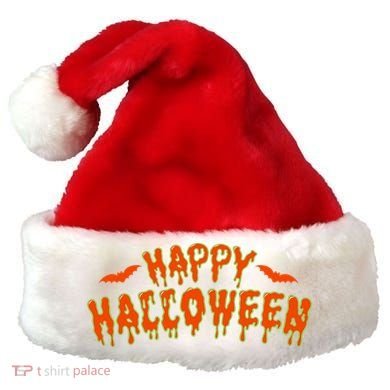Happy Halloween Spooky Season Santa Hat