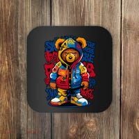 Hip Hop Teddy Bear Rap Music Coaster thumb 0