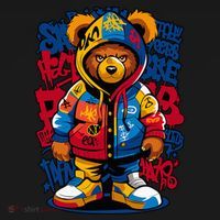Hip Hop Teddy Bear Rap Music Coaster thumb 2