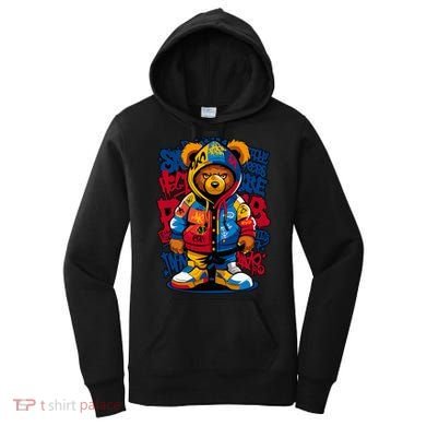 Hip Hop Teddy Bear Rap Music Women's Hoodie