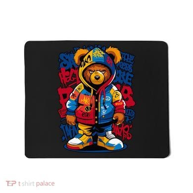Hip Hop Teddy Bear Rap Music Mousepad