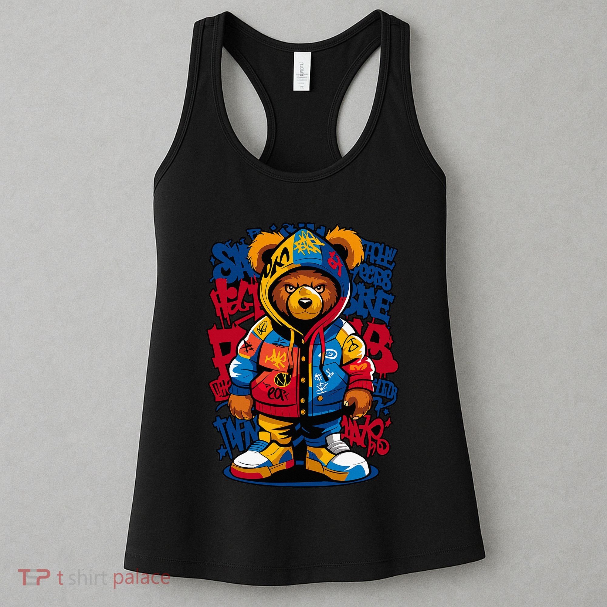 Hip Hop Teddy Bear Rap Music Women's Tank Top