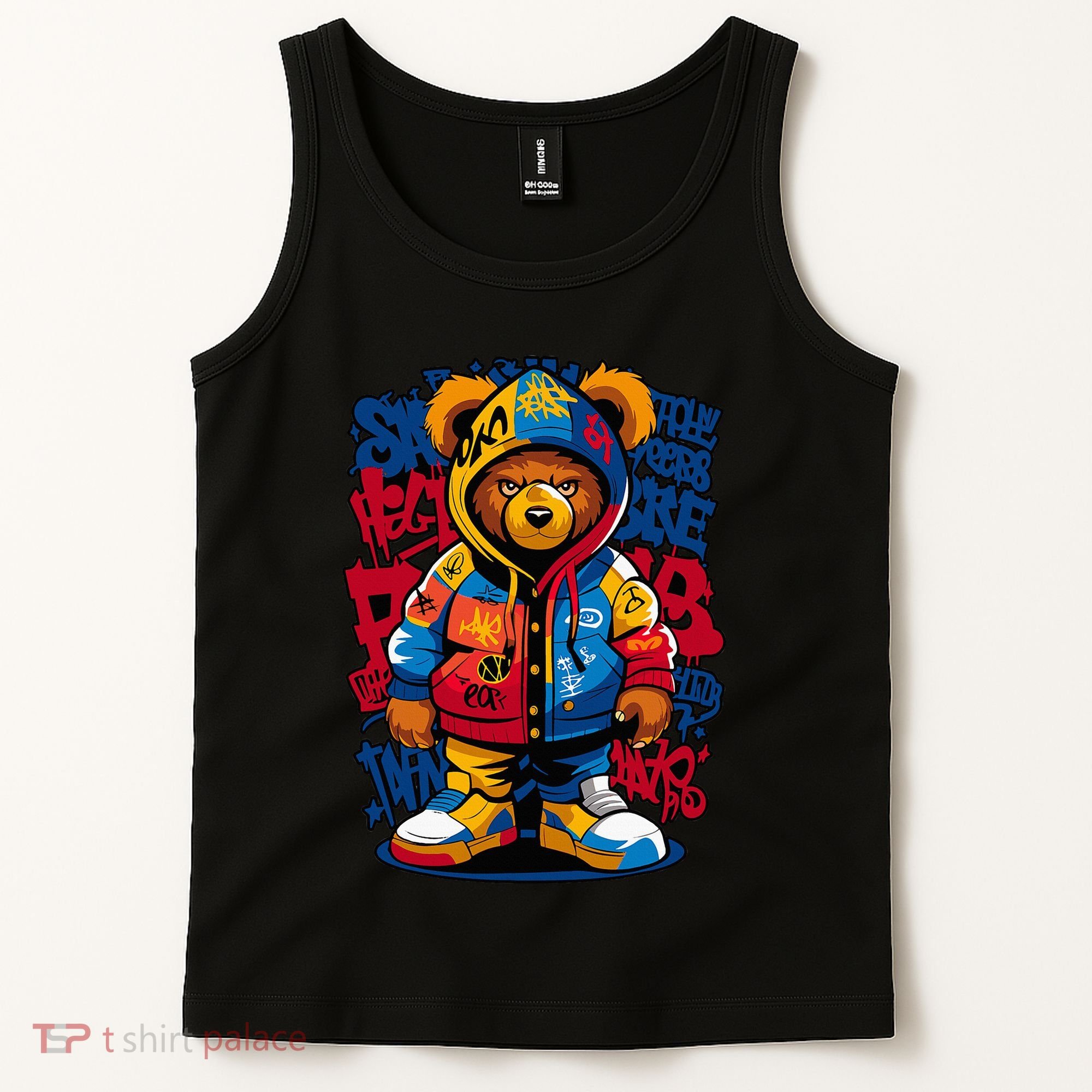 Hip Hop Teddy Bear Rap Music Tank Top