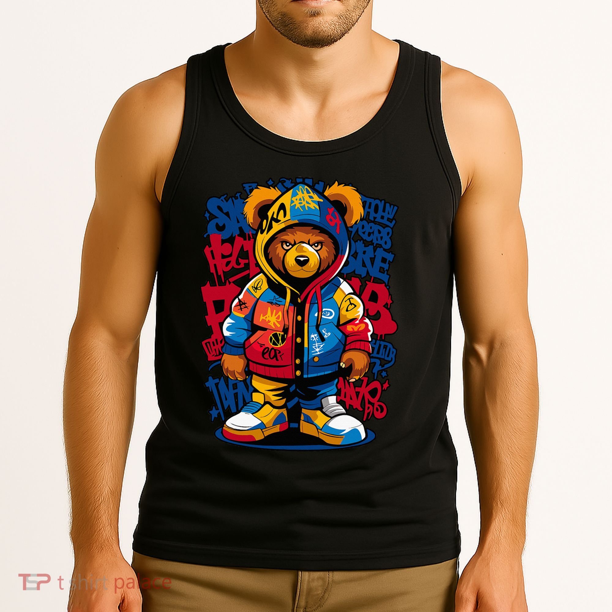 Hip Hop Teddy Bear Rap Music Tank Top