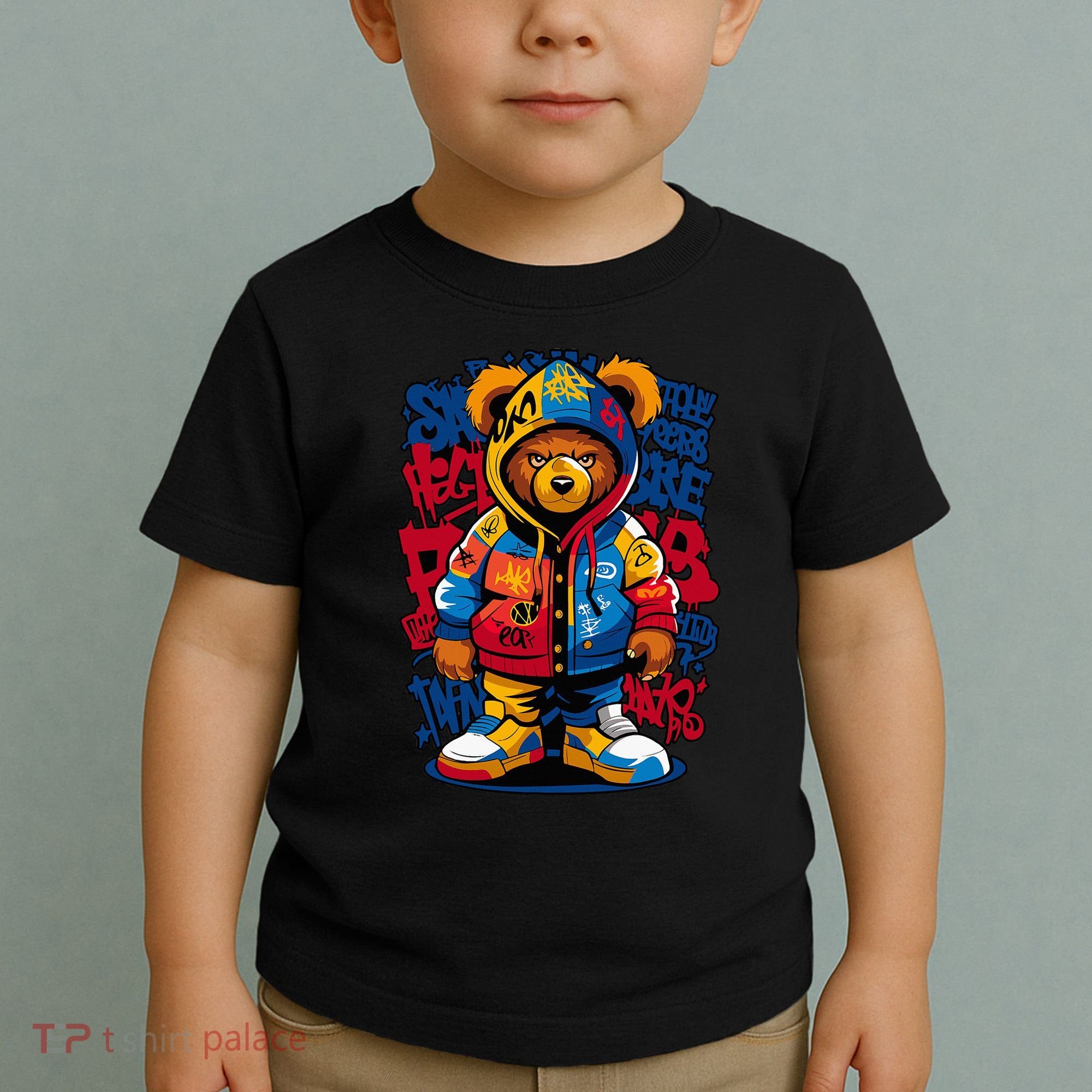 Hip Hop Teddy Bear Rap Music Toddler T-Shirt