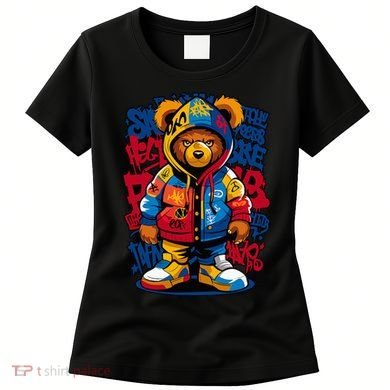 Hip Hop Teddy Bear Rap Music Women's T-Shirt