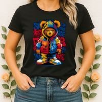 Hip Hop Teddy Bear Rap Music Women's T-Shirt thumb 2