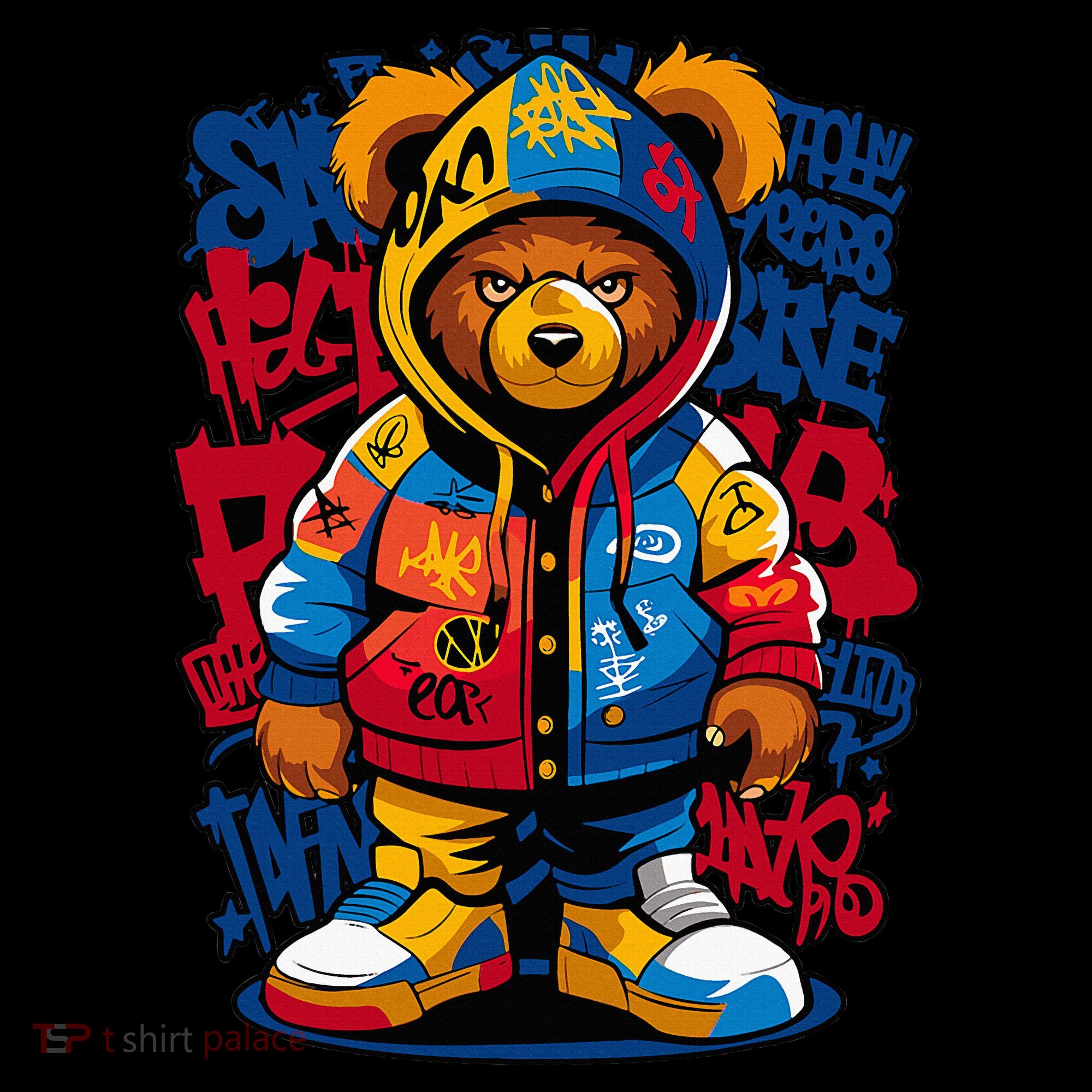 Hip Hop Teddy Bear Rap Music Women's T-Shirt