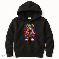 Hip Hop Teddy Bear Rap Music Kids Hoodie thumb 0