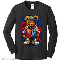 Hip Hop Teddy Bear Rap Music Kids Long Sleeve Shirt thumb 0