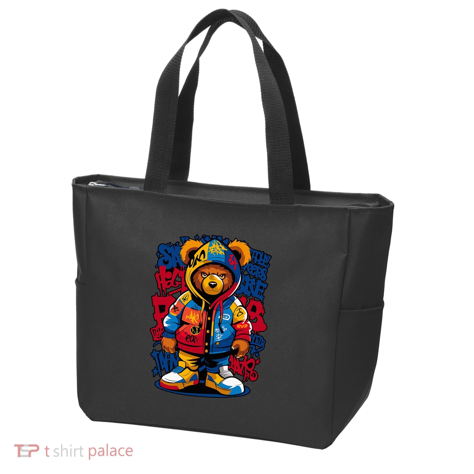 Hip Hop Teddy Bear Rap Music Tote Bag